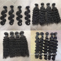 Sin procesar 100% Remy Hair Extension Bundle Bundles PERUVADO PERUVIO Y Brasil Cabeza rizada Vendor de cabello humano barato